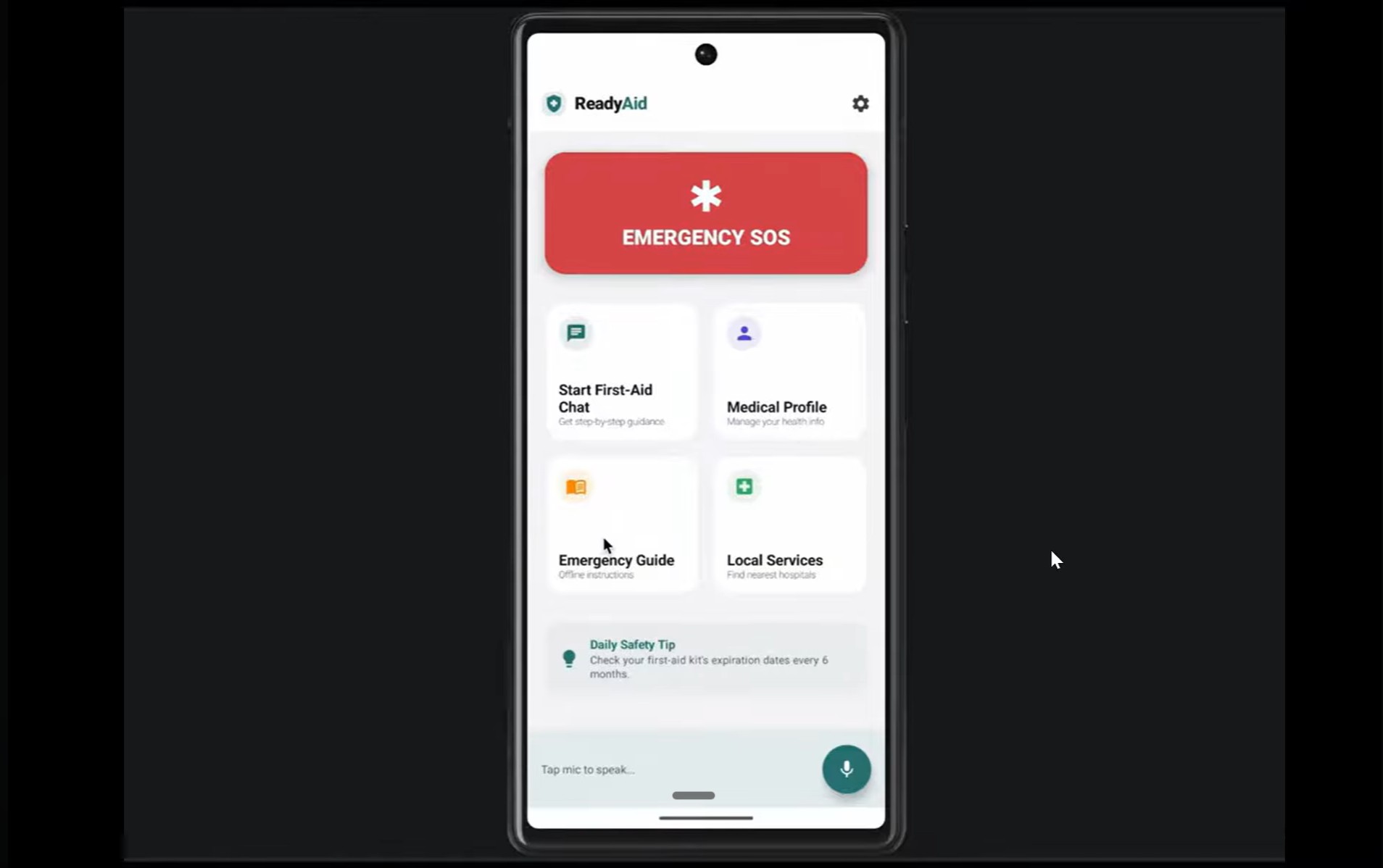 ReadyAid: RAG-Based Offline Mobile First-aid Assistant with LLM Streaming